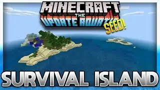 Minecraft Bedrock - [1.5 BETA] SURVIVAL ISLAND SEED! UPDATE AQUATIC SURVIVAL ISLAND!