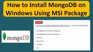 How to install MongoDB on Windows Operating System? - MSI Package | MongoDB Tutorial for Beginners