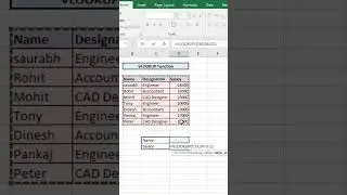 How to use the VLOOKUP function in Excel | VLOOKUP function in MS Excel explained in 60 Seconds