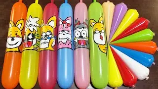 MAKING SLIME ! PIPING BAG AND BALLOON ! SATISFYING VIDEOS 