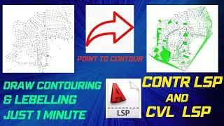 How to draw contour and label with lsp in autocad
