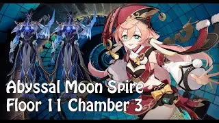 This is How I Clear Floor 11 Chamber 3 Abyssal Moon Spire | 2 Abyss Herald 9/9 Run | Genshin Impact