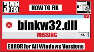 ✅ How To Fix binkw32.dll Missing from your computer/ Was Not Found✅GTA IV Error✅Windows 10 32/64 bit