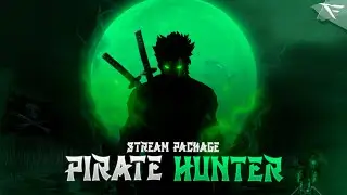 Pirate Hunter | Twitch overlay and alerts stream pack for OBS Studio, Streamlabs and Streamelement