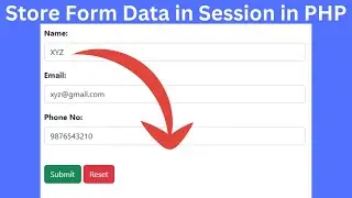 How to store form data in session in PHP