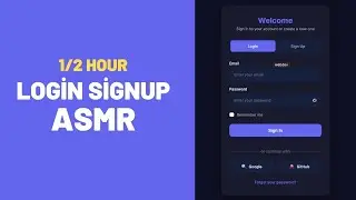 ASMR Login & Sign Up Page with HTML, CSS & JavaScript | No Talking Web Design