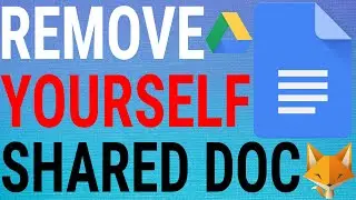 How To Remove Yourself From Shared Files on Google Docs / Drive