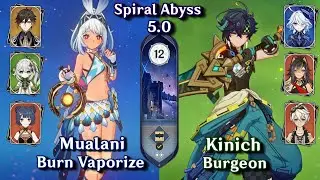 C0 Kinich Burgeon & C0 Mualani Burn Vape | Spiral Abyss 5.0 - Floor 12 3 Stars | Genshin Impact 5.0