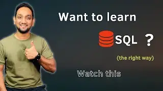 Learn SQL the right way | SQL Live Training | Learn SQL from me