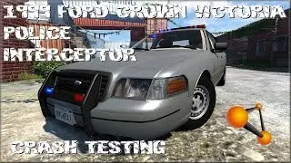 BeamNG Drive 1999 Ford Crown Victoria Police Interceptor Crash Testing #67 - Insanegaz