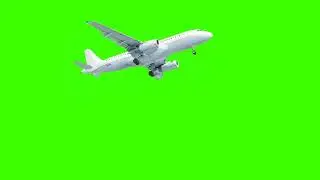 copyright free green Airplane flying green screen effect video