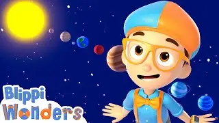 Blippi gets a tour of our Solar System ! | Blippi Wonders Educational Videos for Kids