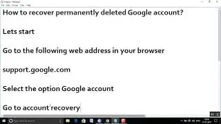 How to recover permanently deleted Google account?