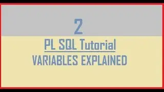 Tutorial 2 : Pl Sql Variables Explained