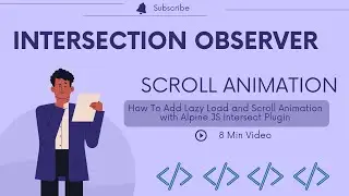 How to Add Animation on Scroll | Lazy Load | Intersection Observer of Alpine JS | #js