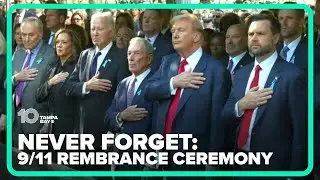 9/11 Remembrance Ceremony at Ground Zero in New York City.