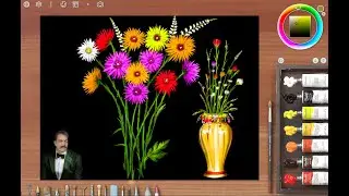 Digital Painting Tutorial : Beauty Of Flowers with Realistic Paint Studio