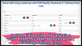 Inline Edit using JavaScript with PHP MySQL Bootstrap 5 | Editing Inline Cells | Code Hunter