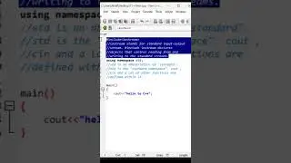 Class 1 | First Program of C++ | #shorts #cplusplusprogramming #cplusplustutorial