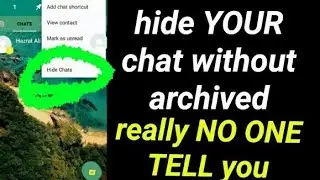 how to hide whatsapp chat group without archive easy method