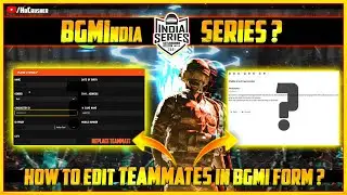 Change or Replace or Remove Registered Teammates? | BGMI India Series 2021 | I tried this but..😐