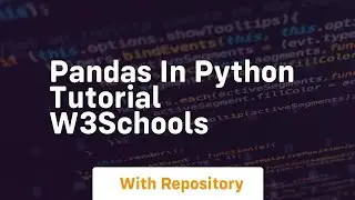 pandas in python tutorial w3schools