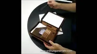 Greenburry Schreibmappe A5 Leder braun mit Reißverschluss 1633-25