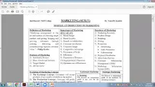 How to study TYBCOM Sem-V Commerce-V (Marketing)