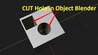 How to make Hole in Object Blender | Cut Hole in Object Blender | Wie man ein Loch in Object Blender