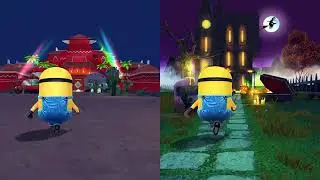 Minion Rush Eduardo's House vs Halloween Residential Area