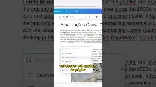 Super Atualizações no Canva Docs! Quebra de página e mais #shorts