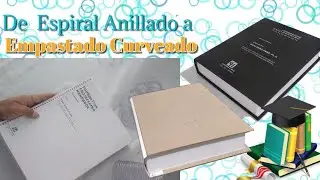 Anillado a Empastado curveado tapa dura  con tela engomado