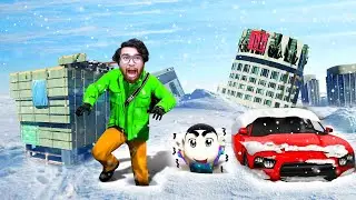 GTA V : Franklin's House is BURIED in SNOW! || Professor Of Pc Gaming