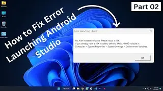 No JVM installation found android studio Error Launching in Android Studio  Part - 02