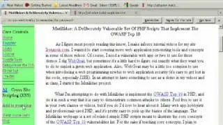 OWASP: A deliberately vulnerable set of php scripts that implement the OWASP top 10 7/8