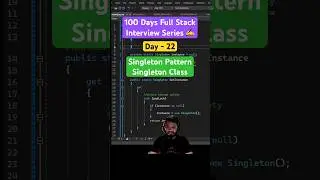 #day22 - Full Stack interview Series | What is Singleton design patterns #shorts #coding #csharp