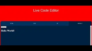 Simple Live Code Editor using JavaScript