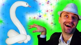 Лебедь из шдм ★ Swan balloon