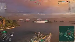 World of Warships - [Tier X] USS Des Moines on Mountain Range [2018.03.23], Build 0.7.3.0
