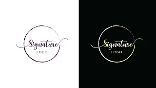 How to make signature logo in Adobe illustrator