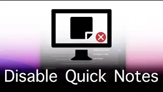 How To Disable Quick Notes in MacOS 12 Monterey