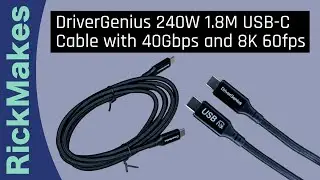 DriverGenius UC240-40G 240W 1.8M USB-C Cable with 40Gbps and 8K 60fps