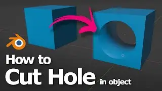 How to cut a hole in an object in Blender using Boolean Modifier