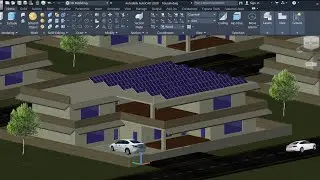 3D Autocad Designing of solar panel layout 