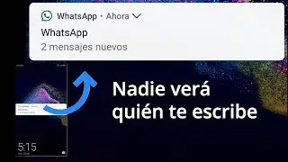 OCULTAR las NOTIFICACIONES de whatsapp 🕵️‍♂️🔐 de la pantalla de bloqueo