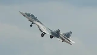 MAKS-2021 Airshow — Sukhoi Su-57 5gen Jet Fighter