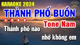 Thành Phố Buồn Karaoke Tone Nam ( Fm ) Nhạc Sống Âm Thanh Đẳng Cấp | Trọng Hiếu