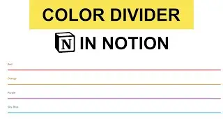How to Change Divider Color in Notion | Notion Tutorial