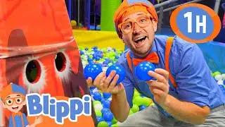 Blippi Visits an Indoor Play Place (LOL Kids Club)! | 1 HOUR OF BLIPPI TOYS!