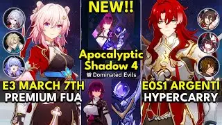 NEW Apocalyptic Shadow Floor 4 3 Stars | E3 March 7th & E0S1 Argenti | Honkai: Star Rail 2.4